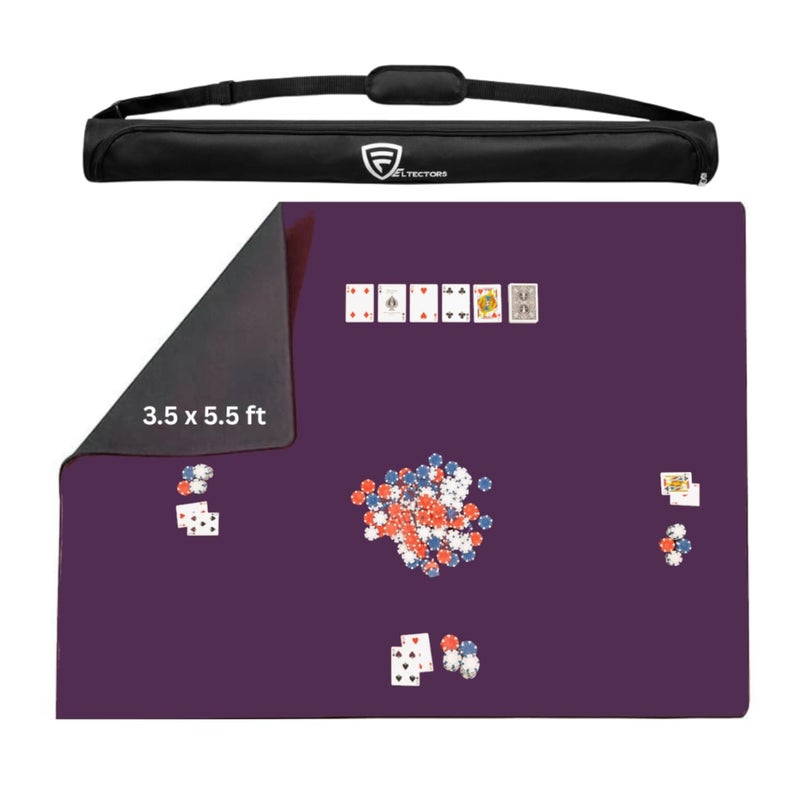 Feltectors Board Game Mat for 42 x 66 in Tables Mahjong Mat with Carrying Bag Neoprene Playmat Table Cover for Board Games Tile Poker RPG and Dominoes Burgundy 42 x 66 Inches - Image 3