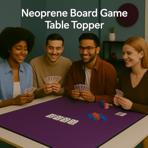 Feltectors Board Game Mat for 42 x 66 in Tables Mahjong Mat with Carrying Bag Neoprene Playmat Table Cover for Board Games Tile Poker RPG and Dominoes Burgundy 42 x 66 Inches - Image 5