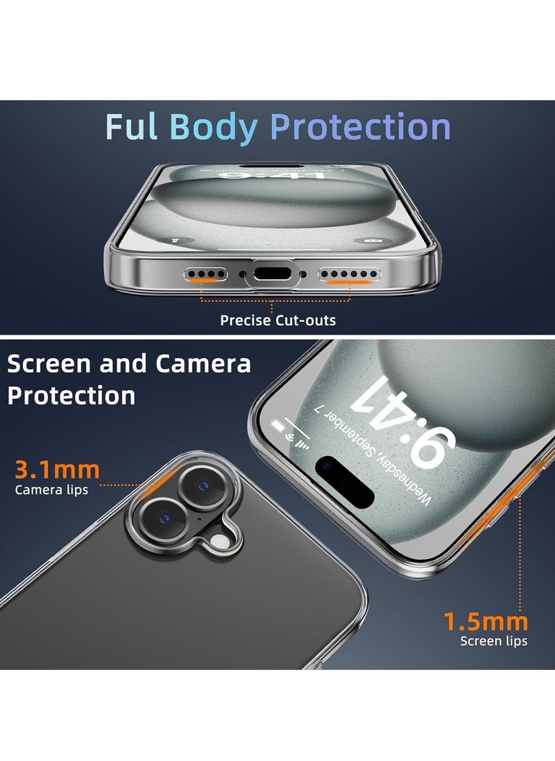 JAJEEK "iPhone 16 Case – Ultra-Thin Soft Clear Cover, Not Yellowing, with Camera Lens & Screen Protectors, Anti-Slip Shockproof" - Image 4
