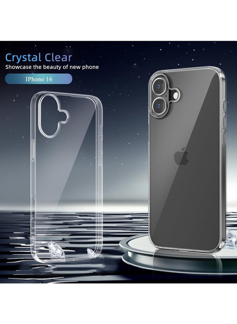 JAJEEK "iPhone 16 Case – Ultra-Thin Soft Clear Cover, Not Yellowing, with Camera Lens & Screen Protectors, Anti-Slip Shockproof" - Image 2