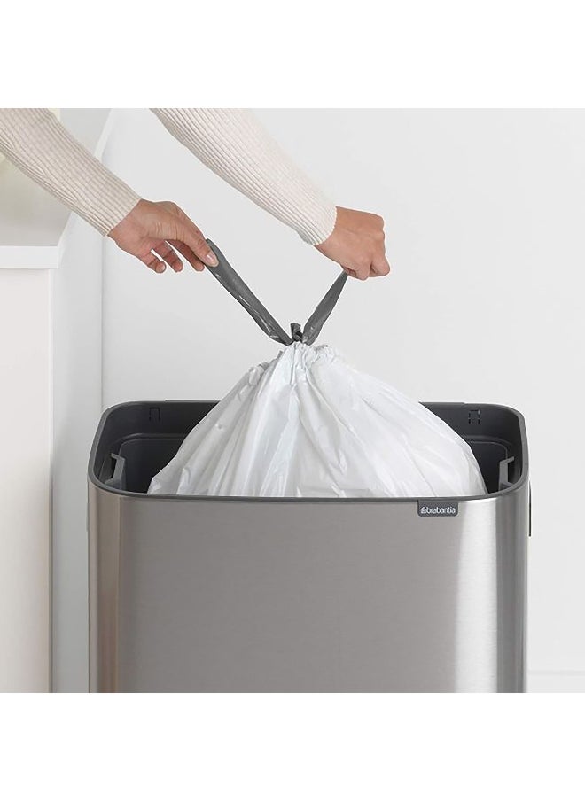 brabantia Fingerprint Proof Non-Slip Base Steel Touch Bin Silver and Black 60 L  - Image 4
