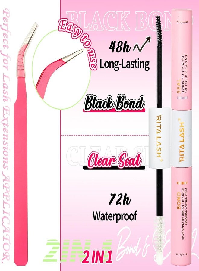 RITALASH Lash Extension Kit 20D+30D+40D+50D DIY Lash Clusters 640pcs Cluster Lashes Individual Lashes Eyelash Extension Kit with Lash Bond and Seal,Lash Tweezers(20D+30D+40D+50D Kit,10-16mm Mixed) - Image 5