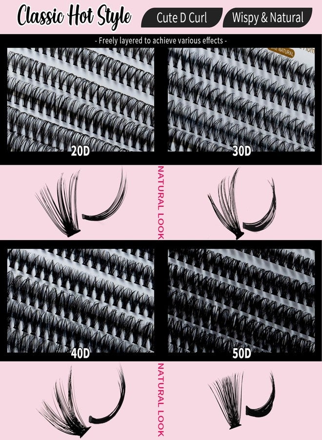 RITALASH Lash Extension Kit 20D+30D+40D+50D DIY Lash Clusters 640pcs Cluster Lashes Individual Lashes Eyelash Extension Kit with Lash Bond and Seal,Lash Tweezers(20D+30D+40D+50D Kit,10-16mm Mixed) - Image 3