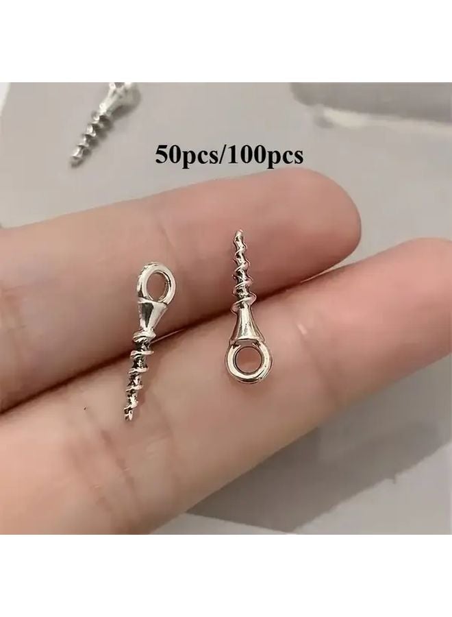 100pcs Golden Mini DIY Hole Screws For Walls Wood Picture Frames Cabinets - Image 2