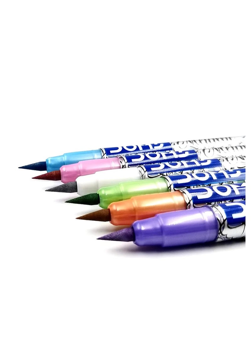 DOMS أقلام فرشاة معدنية متعددة الألوان، 10 قطع - Image 4
