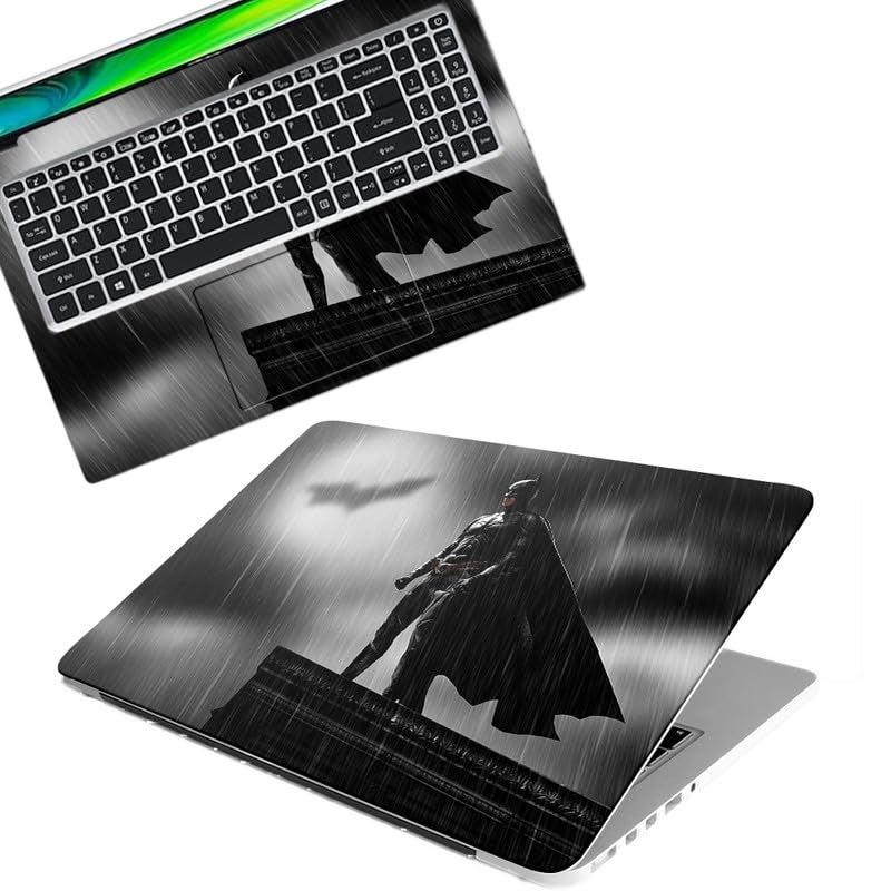 Galaxsia Batman D2 Full Body Vinyl Laptop Skin/Sticker/Cover Upto 15.6 Inches Laptops Laminated-Removable-HD Quality Compatible for Hp-Dell-Sony-Lenovo-Asus etc.(15x10 Inches) - Image 1