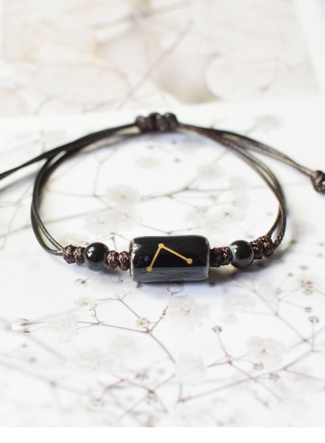 سوارة برج الحوت مناسبة للرجال والنساء قابلة للتعديل بتصميم مميز من أساور الابراج الفلكية - Image 1