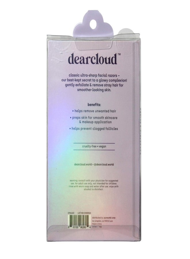 dearcloud مجموعة شفرات دير سباركل متعددة الاستخدامات لإزالة شعر الوجه - 6 شفرات - أداة مثالية لإزالة شعر الوجه، شفرة ديرمابلان للنساء، أداة تقشير الوجه (دير سباركل) - Image 2