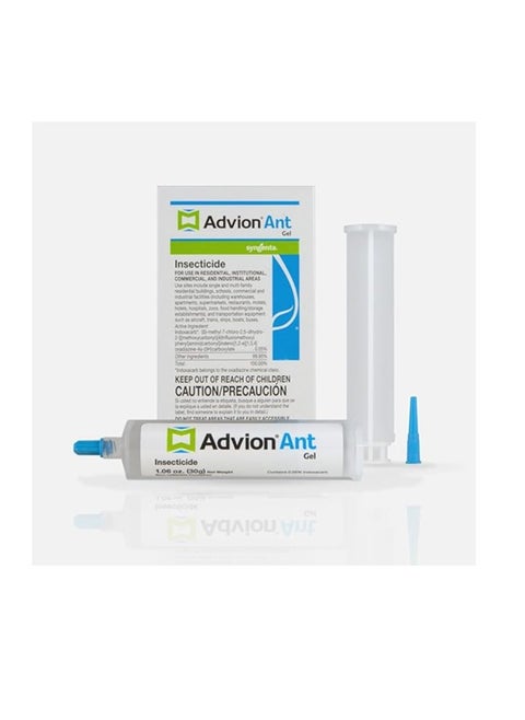 Advion Ant Gel Bait, 1 30-Gram Tube, 1 Plunger and 1 Tip, Effective Ant Bait, Formulated with 0.05% Indoxacarb, Indoor and Outdoor Use, Ant Killer Gel for Control of Most Major Ant Species
