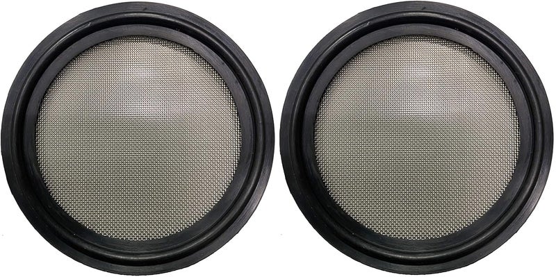 DR.COMPONENT 2" Sanitary Tri-Clamp Gaskets (Pack of 2), Bonded Type Screen (#50 Mesh/ 297 μm) Gaskets, Black EPDM - Image 2