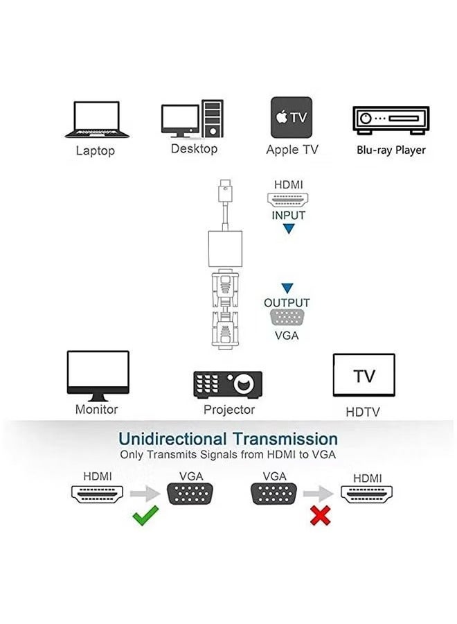 coverter hdmi to vga black - Image 2