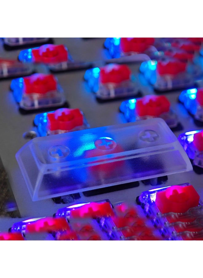 DSA Highly Transparent Frosted 1.25/1.5/1.75/2/2.25/2.75/6.25/7X Cross Chrysanthemum Key Cap-Color:Blue Transparent 2x Keycap