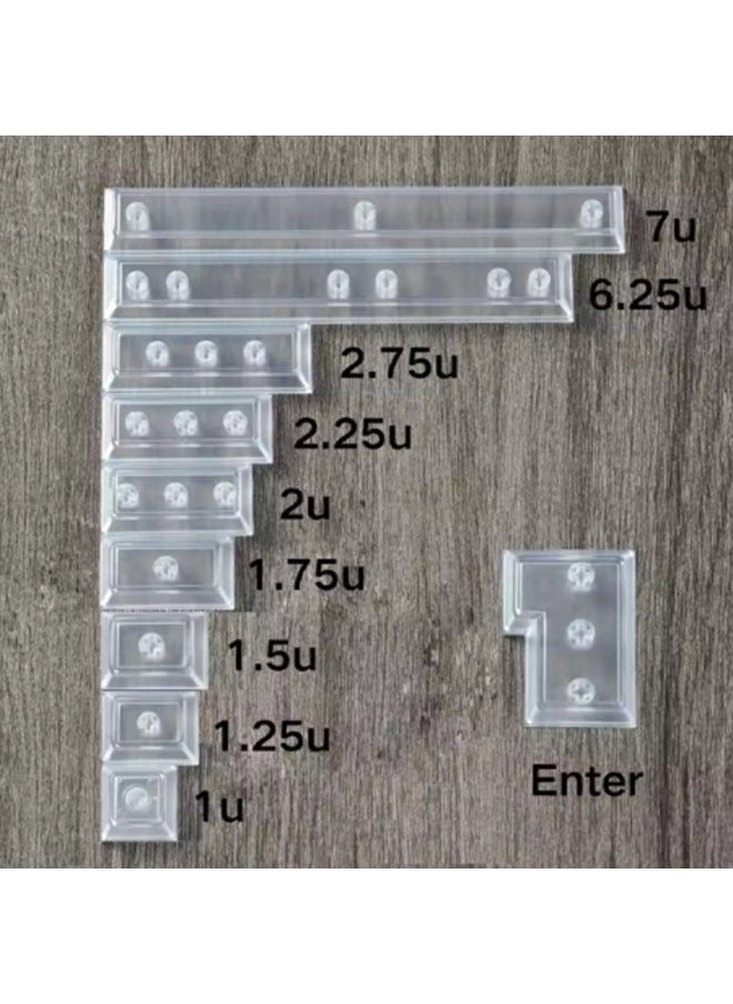 DSA Highly Transparent Frosted 1.25/1.5/1.75/2/2.25/2.75/6.25/7X Cross Chrysanthemum Key Cap-Color:Blue Transparent 2x Keycap