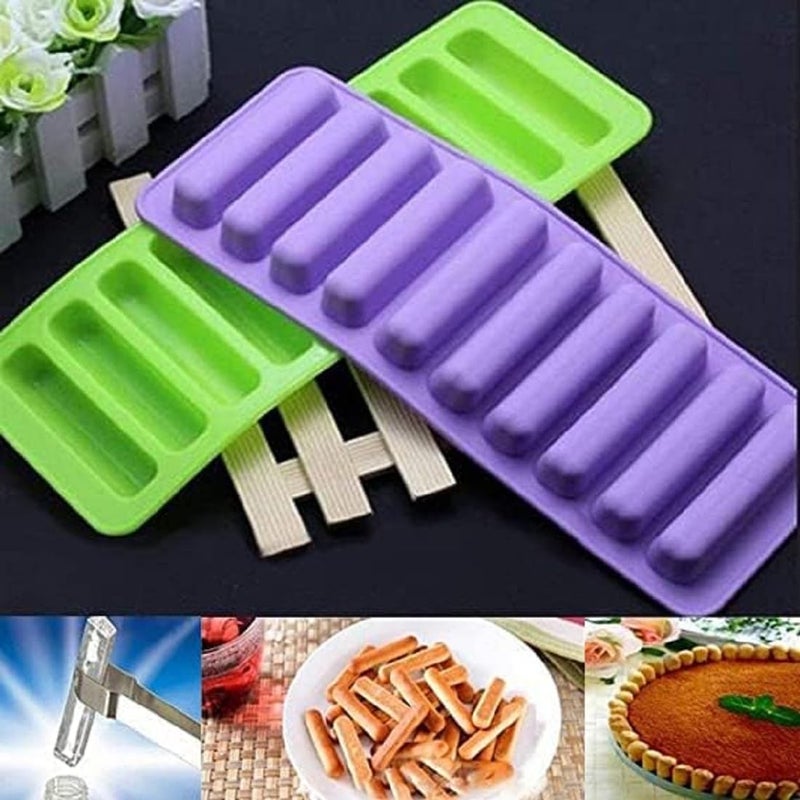 JANNYRO JANNYRO Silicone Ice Cube Tray Mould for Water Bottle Silicone Small Rectangle Shapes iceCube Tray for Water Bottle Freezer Cocktail Whiskey Coffee Fruit Juice for Water Bottle Tray  - Image 1