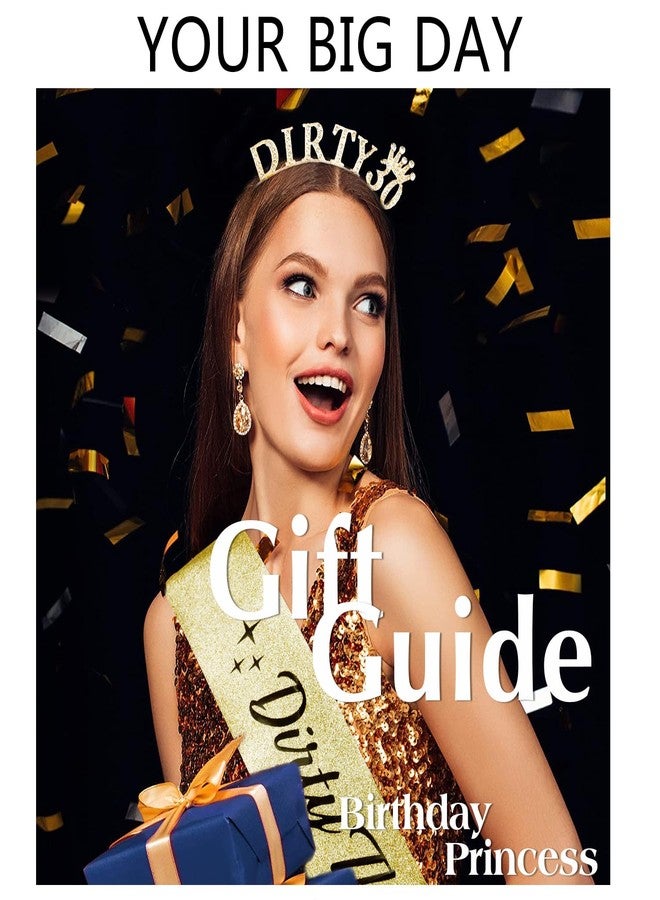 SuPoo 30th Birthday Sash & Tiara Kit - Dirty 30 Birthday Decorations for Her - Rhinestone Crown Headband & Gifts - Image 4