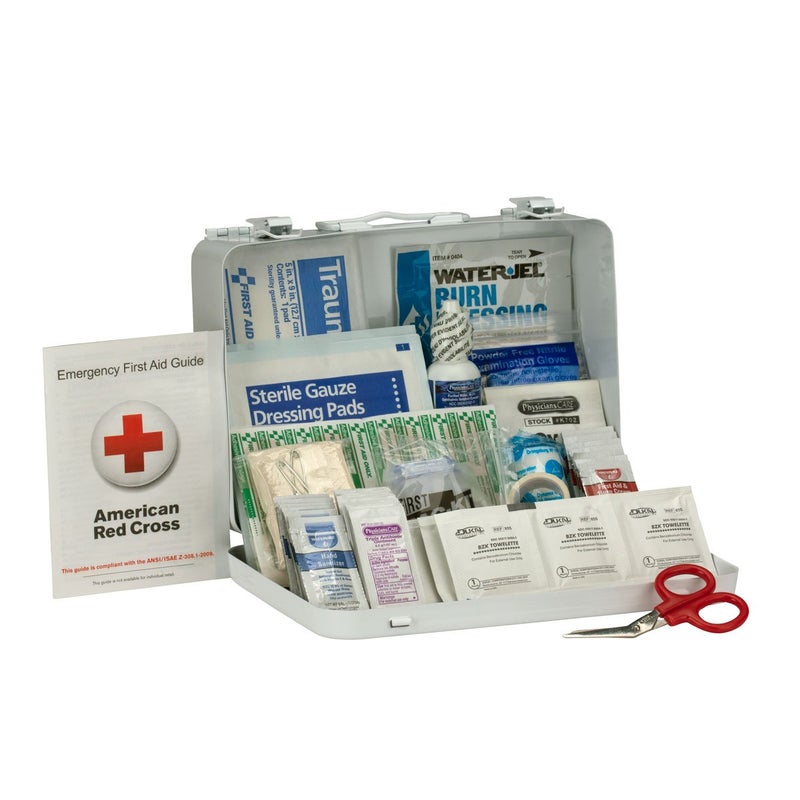 First Aid Only مجموعة الإسعافات الأولية 90560 بكميات كبيرة ANSI A لمجموعة الطوارئ لـ 25 شخص لمكتب المنزل والبناء 89 قطعة - Image 2