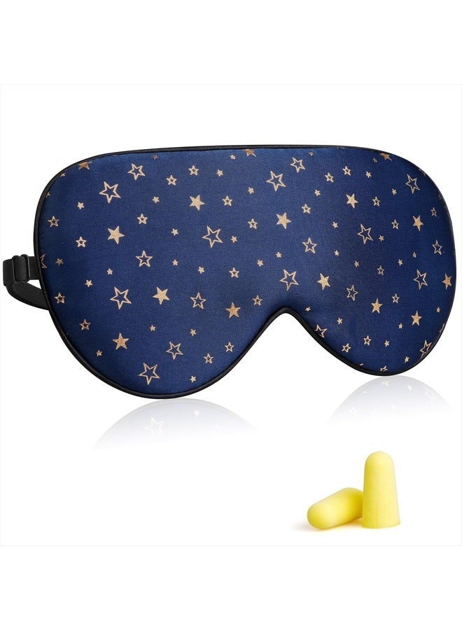Jersey Slumber Silk Sleep Eye Mask for Men Women, Comfortable Super Soft Eye Mask with Adjustable Strap, 100% Pure Silk, Works with Every Nap Position, Ultimate Sleeping Aid Blindfold, Blocks Light, Jersey Slumber - Image 1