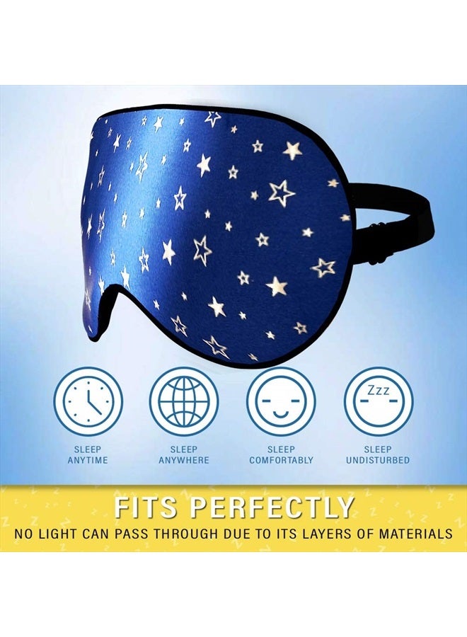 Jersey Slumber Silk Sleep Eye Mask for Men Women, Comfortable Super Soft Eye Mask with Adjustable Strap, 100% Pure Silk, Works with Every Nap Position, Ultimate Sleeping Aid Blindfold, Blocks Light, Jersey Slumber - Image 3