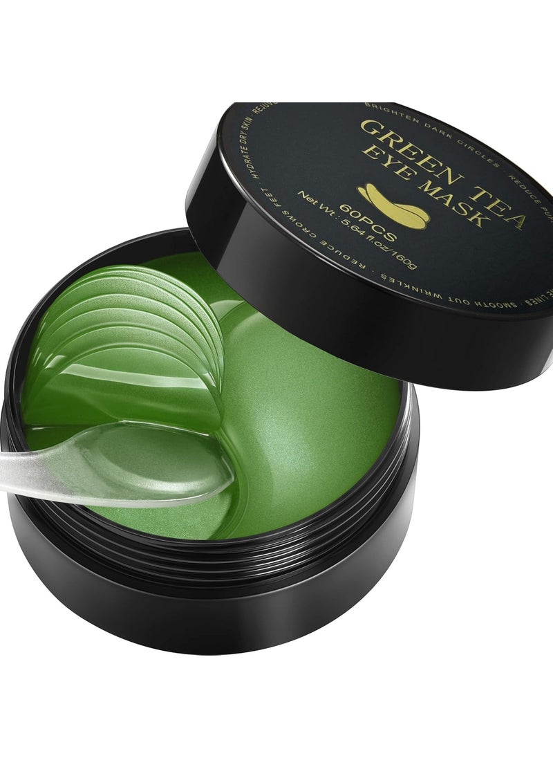 DELISOUL - Under Eye Patches, Green Tea, 30 Pairs, Skin Treatment Masks for Dark Circles, Puffiness, Wrinkle, Hydrating Eye Mask, Anti-Ageing, Collagen, Plant Extract - Image 1