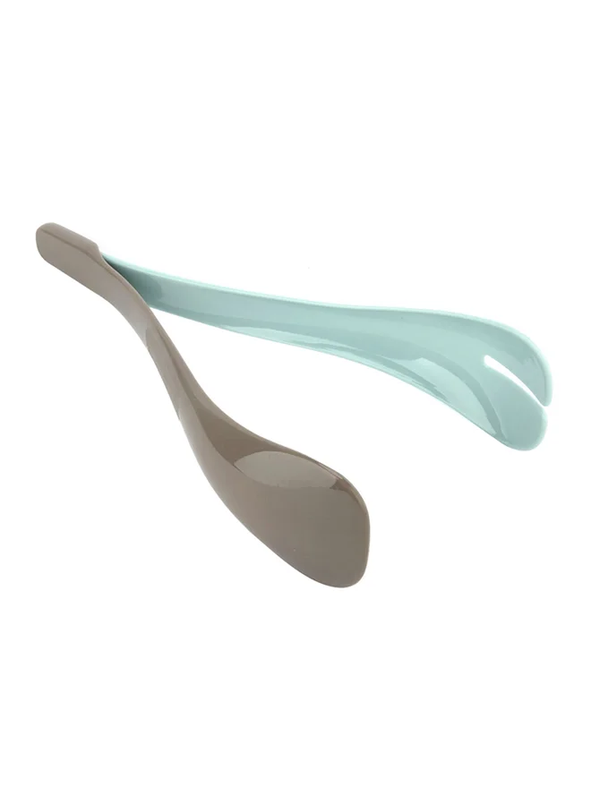 بارفيت ملقط سلطة متين عالي الجودة قابل للتكديس لون بيج وأزرق