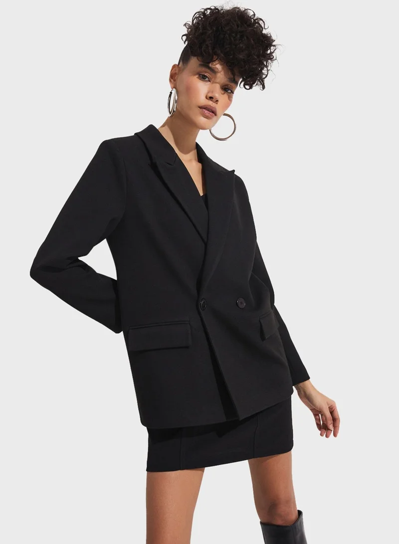 جون Button Detail Jacket