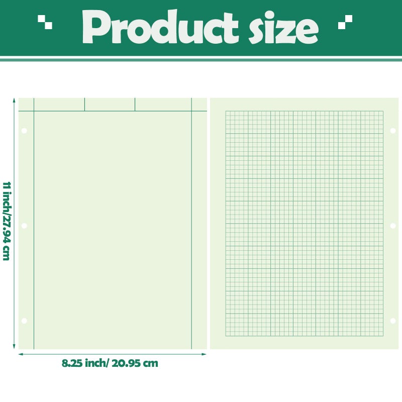 Seajan 5 Pcs Engineering Paper Notebook Engineering Computation Pad 8.5 x 11 Inches Engineer Graph Paper Notepad, 5 Squares Per Inch 3 Hole Punched Computation Pad, 100 Sheets/pack (Yellow) - Image 2