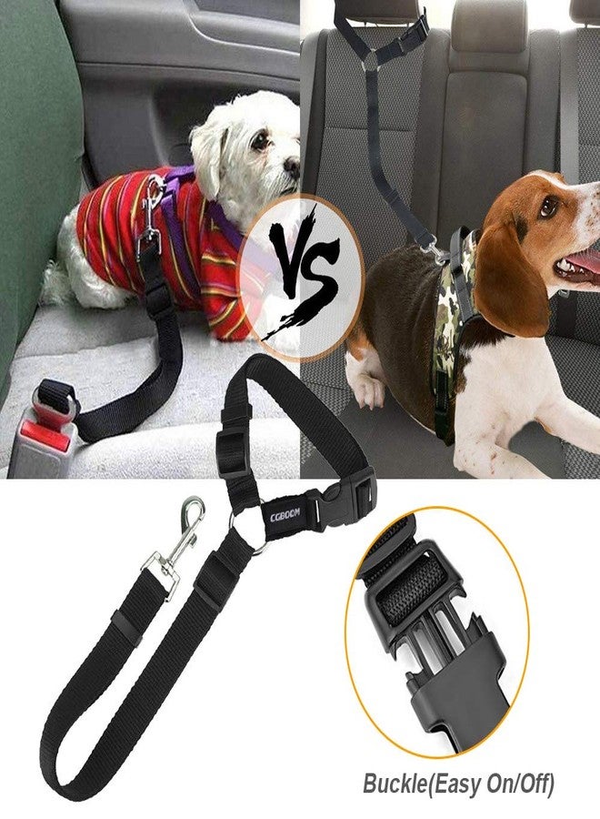 CGBOOM Dog Seat Belts, CGBOOM 2 Pack Dual Use Dog Car Seatbelts Harness Adjustable Car Headrest Restraint for Vehicle Nylon Pet Cat Dog Safety Leads Seat Belts for Large Medium Small Dogs - Image 3