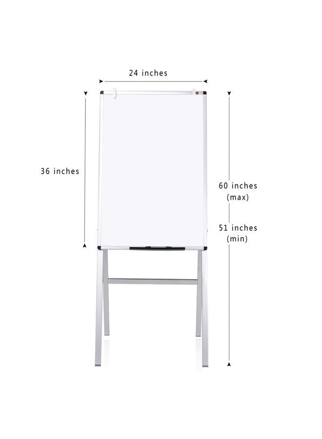 VIZ-PRO Melamine H-Stand Whiteboard/Adjustable Dry Erase Easel,24 x 36 Inches - Image 2