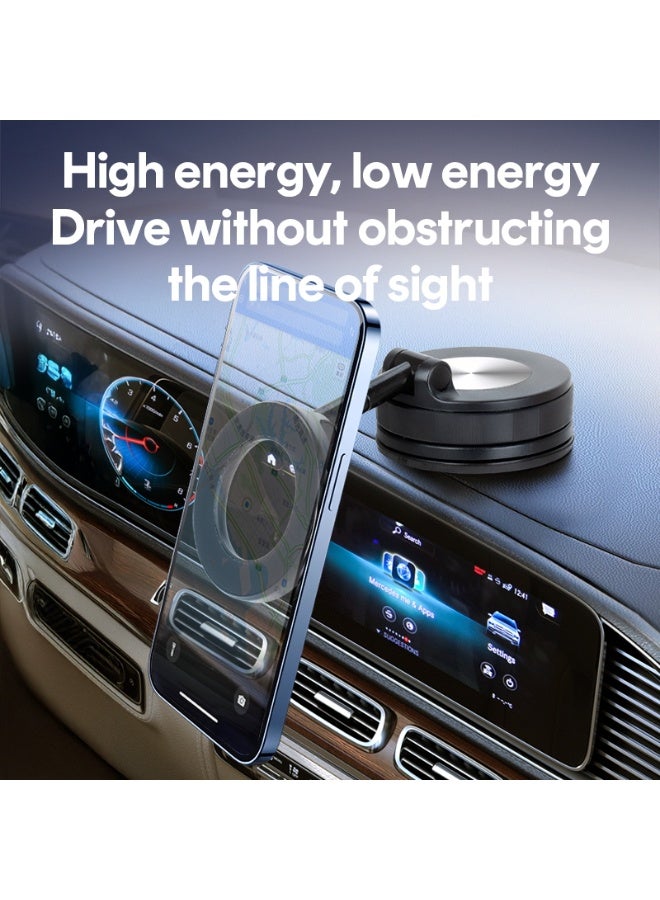 Universal Magnetic Car Phone Holder with Nano Vacuum Suction, 360° Rotating Foldable Navigation Mount for Dashboard & Center Console - Image 3