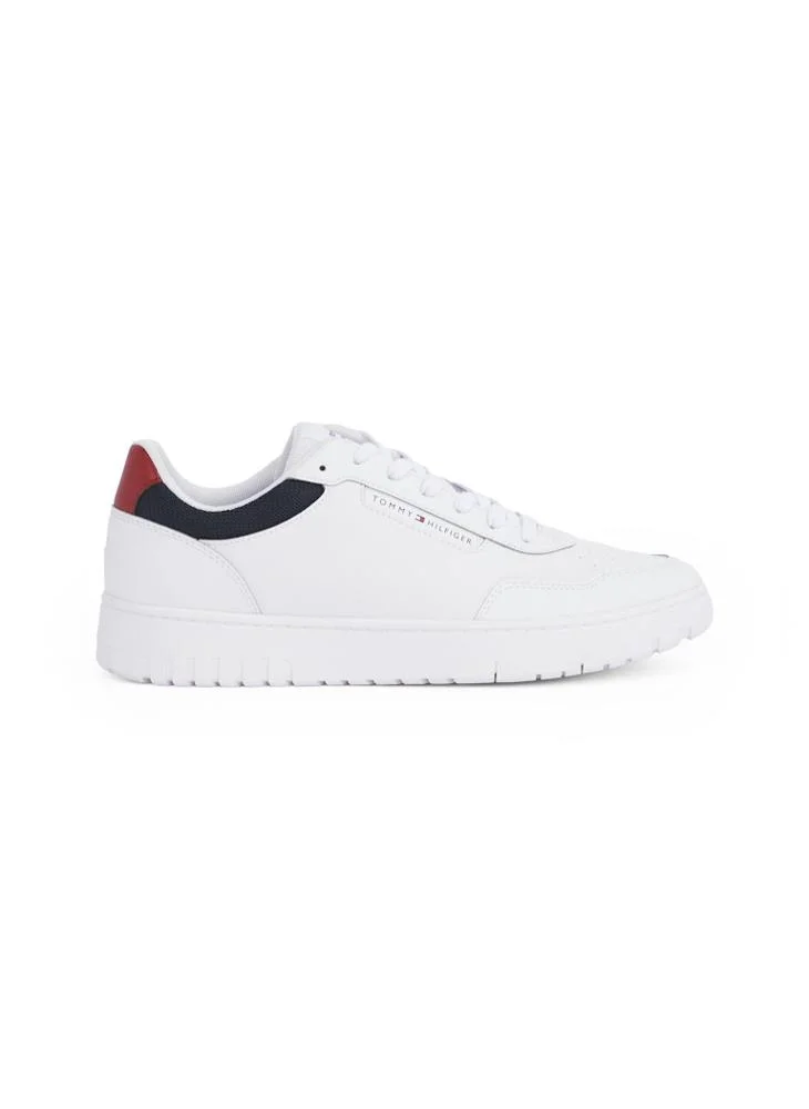 TOMMY HILFIGER Lace Up Low Top Leather Sneakers