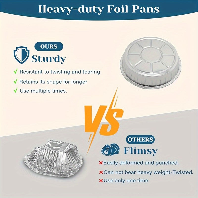 30 Pack 6 Inch Round Aluminum Pans with Clear Lids for Baking Storage - Image 4