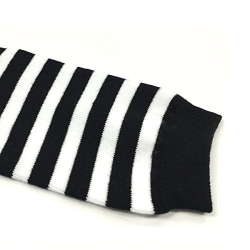 Bowbear Baby Stripes and Chevron Leg Warmers, Black and White S - Image 2