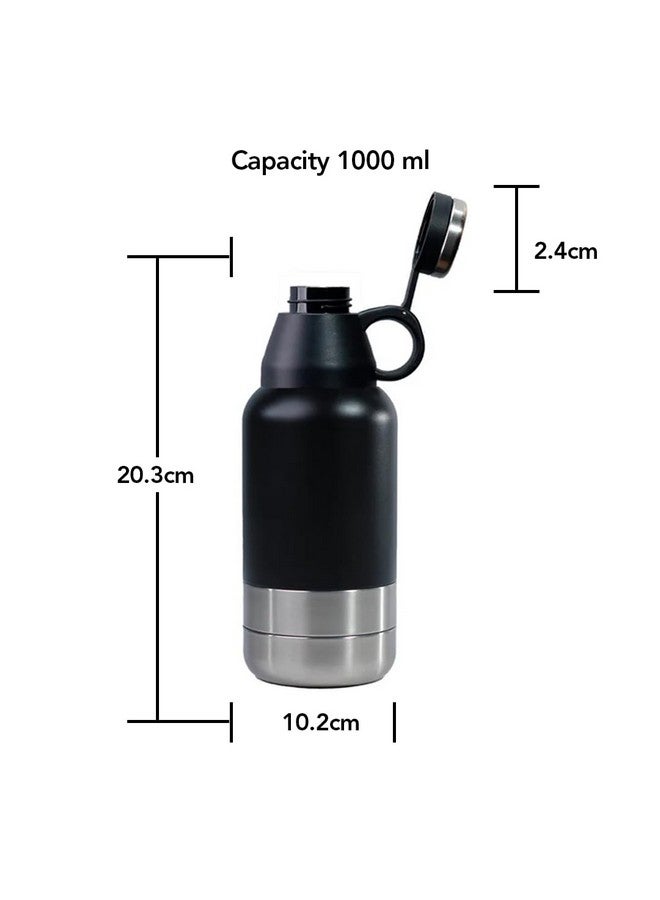 Melbify 3-in-1 Flask with Storage Bowls| Vacuum Flask |Melbiflask Water Bottle | Thermosteel Insulated Flask | 1 Litre | Hot&Cold Water,Coffee,Tea,Milk,Soup|Best Flask for Babies,Office&Travel - Image 4