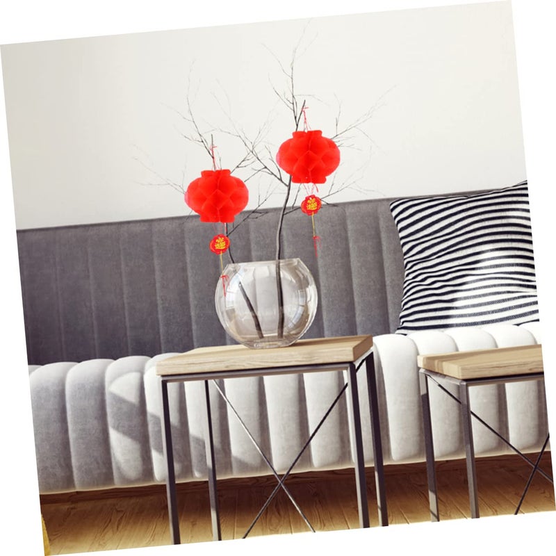 30pcs Red Paper Lanterns Traditional Honeycomb Design for Spring Festival Wedding Party Decoration - Image 3