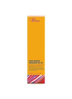 GOOD MOLECULES Ood Molecules Sheer Mineral Sunscreen Spf 30 50Ml/1.7Oz Invisible Sheer Zinc Oxide Sunscreen With Hyaluronic Acid Reefsafe Hydrating Nongreasy Uva/Uvb Protection Skin Care For Face  - Image 3