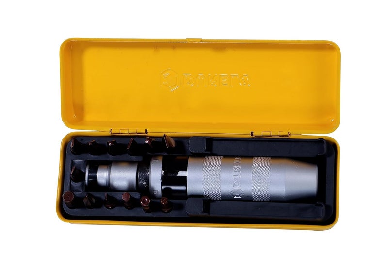DURELO IDS13 Impact Driver 15 Pieces Set CRV in Metal Box Yellow - Image 1