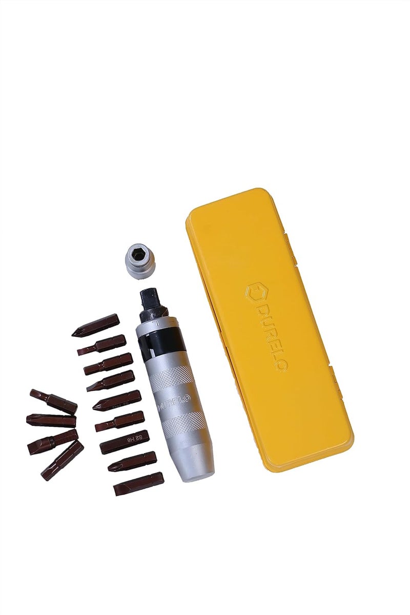 DURELO IDS13 Impact Driver 15 Pieces Set CRV in Metal Box Yellow - Image 2