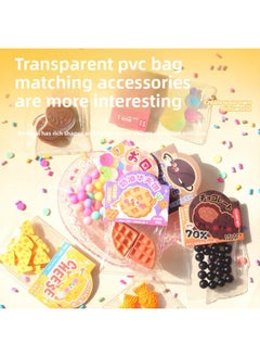 Generic Mr. Toy Children's DIY Mini Handmade Food Play Material Bag Suit Pinch Music Ornaments Handmade Cake Girl 6-Color:Diy Mini Milk Tea House (18 Cups + Shop)  - Image 3