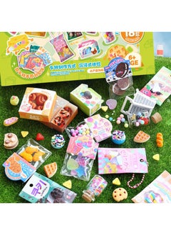 Generic Mr. Toy Children's DIY Mini Handmade Food Play Material Bag Suit Pinch Music Ornaments Handmade Cake Girl 6-Color:Diy Mini Milk Tea House (18 Cups + Shop)  - Image 5