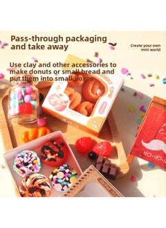 Generic Mr. Toy Children's DIY Mini Handmade Food Play Material Bag Suit Pinch Music Ornaments Handmade Cake Girl 6-Color:Diy Mini Milk Tea House (18 Cups + Shop)  - Image 4