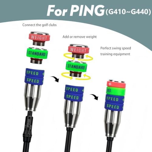 Big Crazy Golf Swing Speed Trainer Adjustable Golf Training Equipment Three Weight Configuration Options Golf Tempo Training Aids Connect Your Golf Clubs for Ping - Image 3