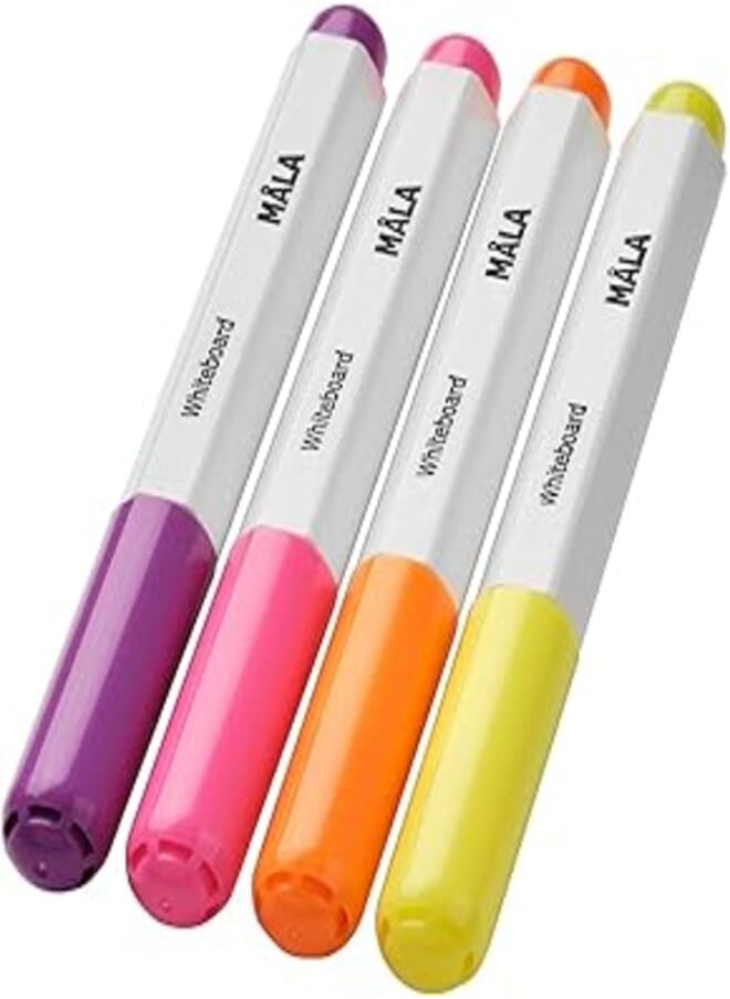 MALA Mala Kids Art & Craft Stationery Accessory Whiteboard Pen Mixed Colours 