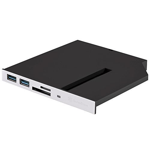 SilverStone Technology FPS01 12.7mm Slim ODD Device Bay to M.2 SATA SSD with Dual USB 3.0 Type-A and SD/Micro-SD Reader - Image 3