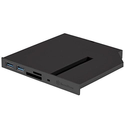 SilverStone Technology FPS01 12.7mm Slim ODD Device Bay to M.2 SATA SSD with Dual USB 3.0 Type-A and SD/Micro-SD Reader - Image 4