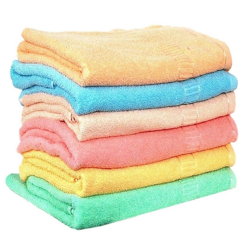 Ayus Cotton Hand Towel 450 GSM, Multicolour Ultra Soft and Super Absorbent (Set of 6) - Image 1