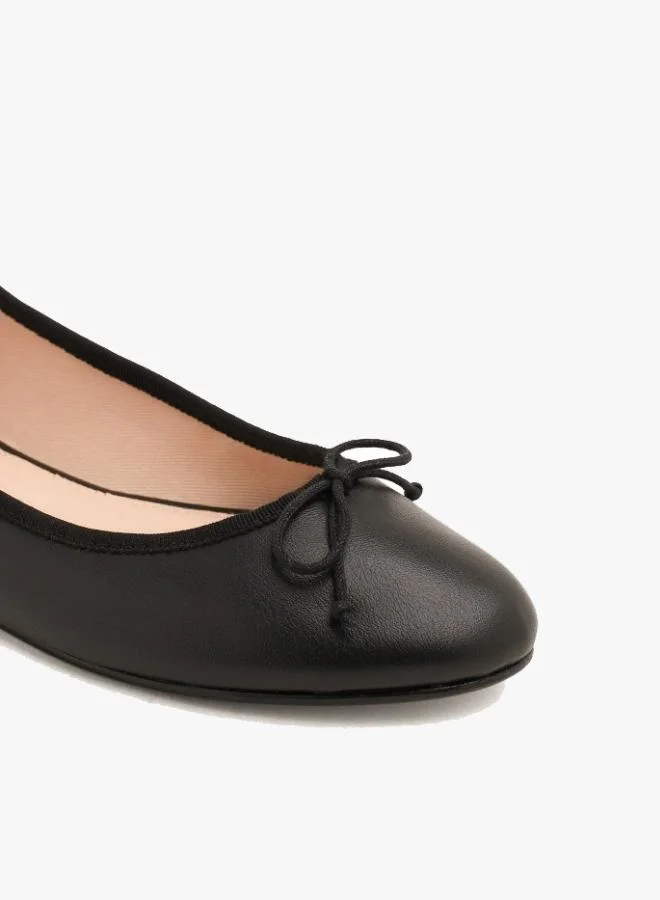 House of Ballerinas Black Nappa Leather Ballet Flats