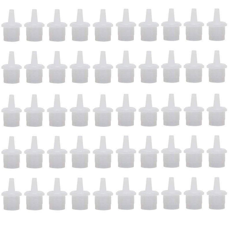 50Pcs Eyelash Glue Bottle Replacement Nozzle Caps Lash Glue Bottle Replacement Plug Mouth Tips for Home or Beauty Salon Eyelash Extension Tool