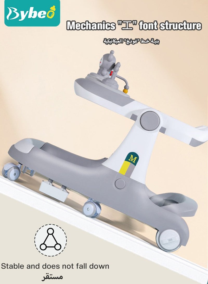 بيبو مشاية للأطفال 3 في 1 مع مقبض دفع للوالدين، ارتفاع قابل للتعديل ووسادة مقعد مريحة كبيرة للرضع والأطفال. - Image 5