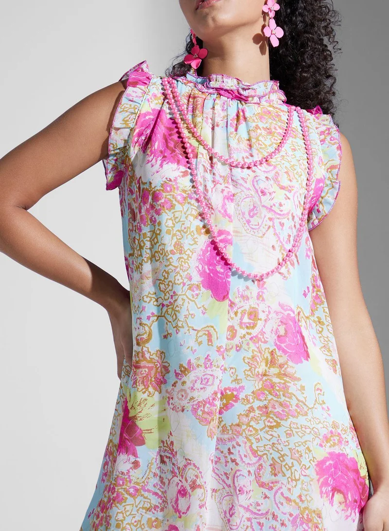 Golden Apple Floral Printed Dress