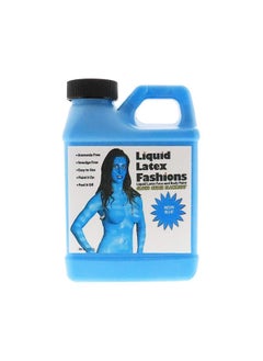 Liquid Latex Fashions Ammonia Free Natural Face Paint For Kids And Adults Ideal For Artwork Party School Plays Cosplays And Concerts Neon Blue 8 Oz  - Image 1